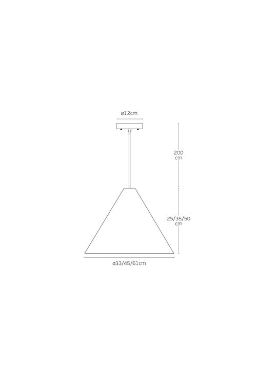 Φωτιστικό κρεμαστό Ξύλο καρυδιάς. E27. Max. 20W. (LED). ø61cm. IP20 VK/03329/PE/DW/61  - second view